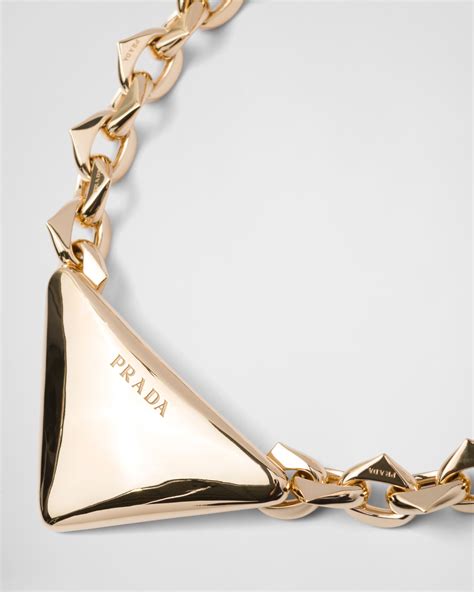 gold necklace prada|gold prada necklace dupe.